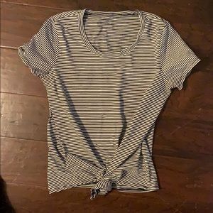 Striped cotton knot front t-shirt from Madewell